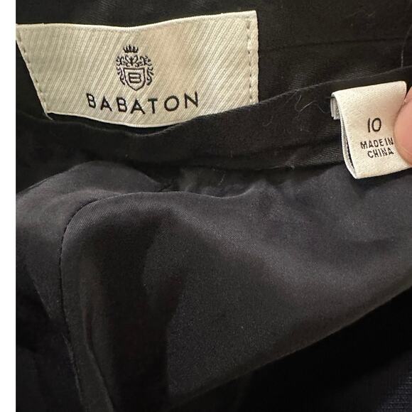 Aritzia Babaton Agency Pant City Cropped Wool Trouser High Rise Pants Navy, 10 - Picture 3 of 9